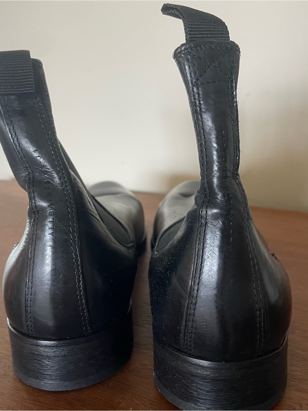 All Saints Men's Black Leather Boots Size 45 - Picture 4 of 6